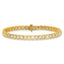 14k 6 1/2 carat Lab Grown Diamond VS+ F+ Complete Emerald Bezel Set Tennis Bracelet - Sophia Jewelers