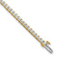 14k 5 carat Lab Grown Diamond VS/SI+ G+ Complete Princess Prong Set Tennis Bracelet - Sophia Jewelers