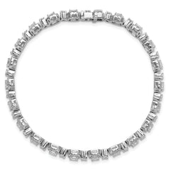14k White Gold 8 carat Lab Grown Diamond VS+ F+ Complete Fashion Tennis Bracelet