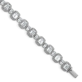 14k White Gold 8 carat Lab Grown Diamond VS+ F+ Complete Fashion Tennis Bracelet