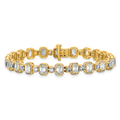 14k 8 carat Lab Grown Diamond VS+ F+ Complete Fashion Tennis Bracelet