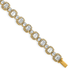 14k 8 carat Lab Grown Diamond VS+ F+ Complete Fashion Tennis Bracelet