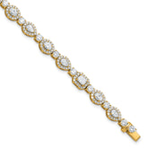 14k 5 5/8 carat Lab Grown Diamond VS+ F+ Complete Fashion Tennis Bracelet