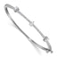 Round & Pear Lab-Grown Diamond Bangle Bracelet in 14K White Gold (1 1/4 ct. tw.) - Sophia Jewelers