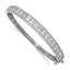 Round & Princess Lab-Grown Diamond Bangle Bracelet in 14K White Gold (5 ct. tw.) - Sophia Jewelers