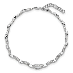 14k White Gold 1 3/8 carat Lab Grown Diamond VS/SI+ G+ 7 inch with 1 inch extenton Bracelet