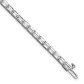 14k White Gold 10 carat Lab Grown Diamond VS/SI+ G+ Emerald Tennis Bracelet
