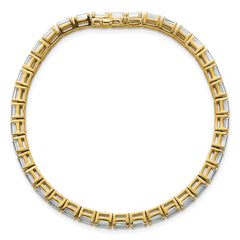 14k 10 carat Lab Grown Diamond VS/SI+ G+ Emerald Tennis Bracelet