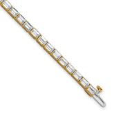 14k 10 carat Lab Grown Diamond VS/SI+ G+ Emerald Tennis Bracelet