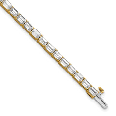 14k 10 carat Lab Grown Diamond VS/SI+ G+ Emerald Tennis Bracelet