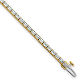 14k 5 carat Lab Grown Diamond VS/SI+ G+ Emerald Tennis Bracelet