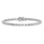 Emerald-Cut Lab-Grown Diamond Bezel Tennis Bracelet in 14K White Gold (4 3/4 ct. tw., VS+ F+), 7 Inch - Sophia Jewelers