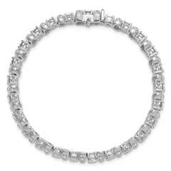 14k White Gold 7 3/4 carat Lab Grown Diamond VS+ F+ Complete Fashion Tennis Bracelet
