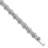 14k White Gold 7 3/4 carat Lab Grown Diamond VS+ F+ Complete Fashion Tennis Bracelet
