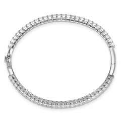True Origin 14K White Gold 6 1/2 carat Lab Grown Diamond VS+ F+ 7.5 in Complete Bangle