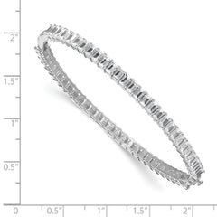 True Origin 14k White Gold 6 1/2 carat Lab Grown Diamond VS+ F+ 7.5 inch Bangle