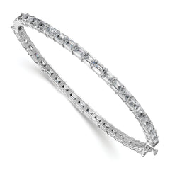 True Origin 14k White Gold 7 5/8 carat Lab Grown Diamond VS+ F+ 7.5 inch Bangle