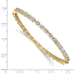 True Origin 14K Yellow Gold 7 5/8 carat Lab Grown Diamond VS+ F+ 7.5 in Complete Bangle