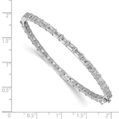 True Origin 14K White Gold 7 5/8 carat Lab Grown Diamond VS+ F+ 7.5 in Complete Bangle