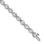 14k White Gold 11 carat Lab Grown Diamond VS/SI+ G+ Complete Oval and Round Tennis Bracelet - Sophia Jewelers