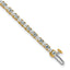 14k 5 carat Lab Grown Diamond VS/SI+ G+ Complete Princess and Round Tennis Bracelet - Sophia Jewelers