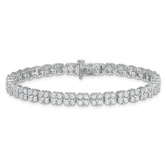 Sterling Silver Rhodium-Plated 2 carat Lab Grown Diamond VS/SI+ G+ Complete Fashion Tennis Bracelet