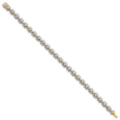 14k 6 3/4 carat Lab Grown Diamond VS+ F+ Complete Fashion Tennis Bracelet