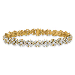14k 6 3/4 carat Lab Grown Diamond VS+ F+ Complete Fashion Tennis Bracelet