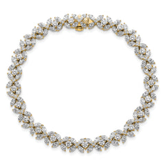 14k 6 3/4 carat Lab Grown Diamond VS+ F+ Complete Fashion Tennis Bracelet