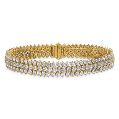 14k 10 carat Lab Grown Diamond VS+ F+ Complete Fashion Tennis Bracelet