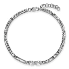 14k White Gold 2 3/4 carat Lab Grown Diamond VS+ F+ Complete Fashion Tennis Bracelet