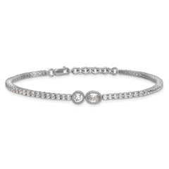 14k White Gold 2 7/8 carat Lab Grown Diamond VS+ F+ Complete Fashion Tennis Bracelet