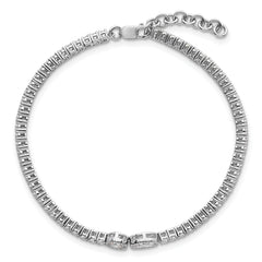 14k White Gold 2 7/8 carat Lab Grown Diamond VS+ F+ Complete Fashion Tennis Bracelet
