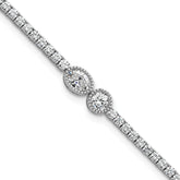14k White Gold 2 7/8 carat Lab Grown Diamond VS+ F+ Complete Fashion Tennis Bracelet