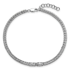 14k White Gold 2 7/8 carat Lab Grown Diamond VS+ F+ Complete Fashion Tennis Bracelet