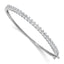 Lab-Grown Diamond Bangle Bracelet in 14K White Gold, Hinged (4 1/6 ct. tw.) - Sophia Jewelers