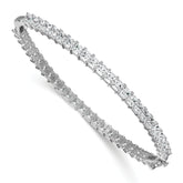 14k White Gold 8 1/3 carat Lab Grown Diamond VS+ F+ Complete Hinged Bangle