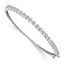 Lab-Grown Diamond Bangle Bracelet in 14K White Gold, Hinged (3 5/8 ct. tw.) - Sophia Jewelers