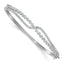 Lab-Grown Diamond Bangle Bracelet in 14K White Gold, Hinged (2 1/8 ct. tw.) - Sophia Jewelers
