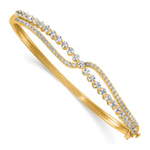 14k 2 1/8 carat Lab Grown Diamond VS+ F+ Complete Bangle