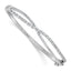 Lab-Grown Diamond Bangle Bracelet in 14K White Gold, Hinged (1 3/8 ct. tw.) - Sophia Jewelers