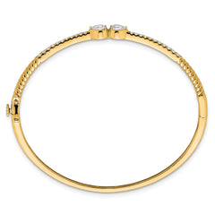 14k 3/4 carat Lab Grown Diamond VS+ F+ Complete Bangle