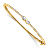 14k 3/4 carat Lab Grown Diamond VS+ F+ Complete Bangle