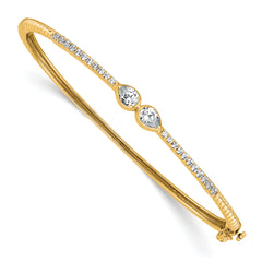 14k 3/4 carat Lab Grown Diamond VS+ F+ Complete Bangle