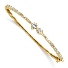 14k 1 1/6 carat Lab Grown Diamond VS+ F+ Complete Bangle