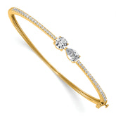 14k 2 carat Lab Grown Diamond VS+ F+ Complete Bangle