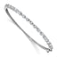 Lab-Grown Diamond Bangle Bracelet in 14K White Gold, Hinged (3 1/4 ct. tw.) - Sophia Jewelers