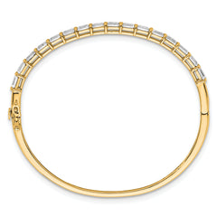 14k 3 1/4 carat Lab Grown Diamond VS+ F+ Complete Bangle