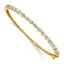 14k 3 1/4 carat Lab Grown Diamond VS+ F+ Complete Bangle