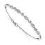 Diamond Bangle Bracelet in 14K White Gold, 3mm (1 ct. tw.), 7.8 Inch - Sophia Jewelers